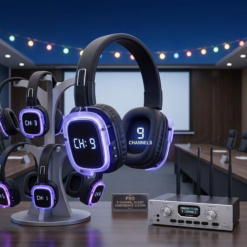 Silent Conference Headphones 9 Channels